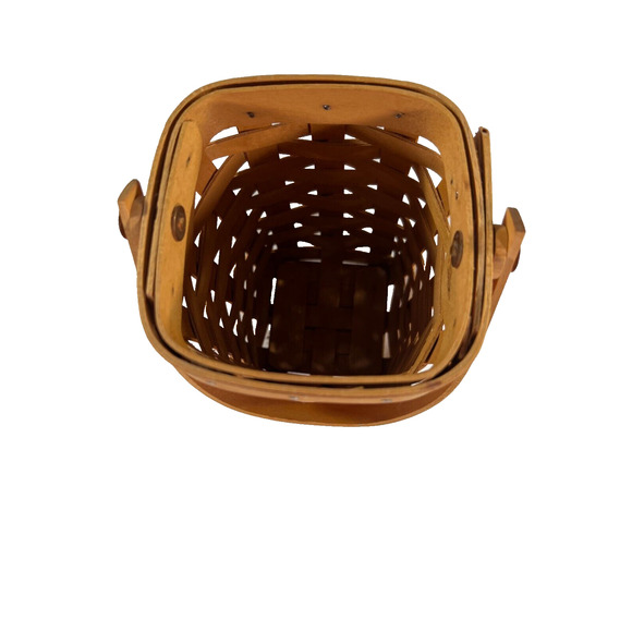 1998 Longaberger Horizon of Hope Basket Swinging Handle 4"L x 4"W x 5.5"H - Picture 3 of 4